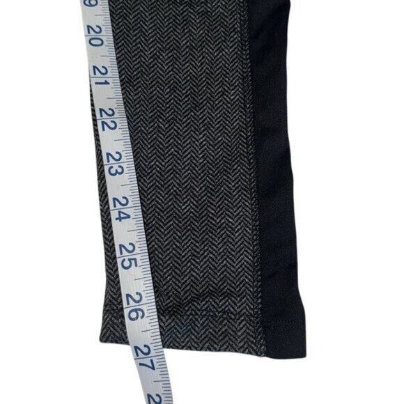 Kirkland Signature Womens Medium Herringbone Leggings Black & Gray Stretchy Poly - Picture 8 of 8